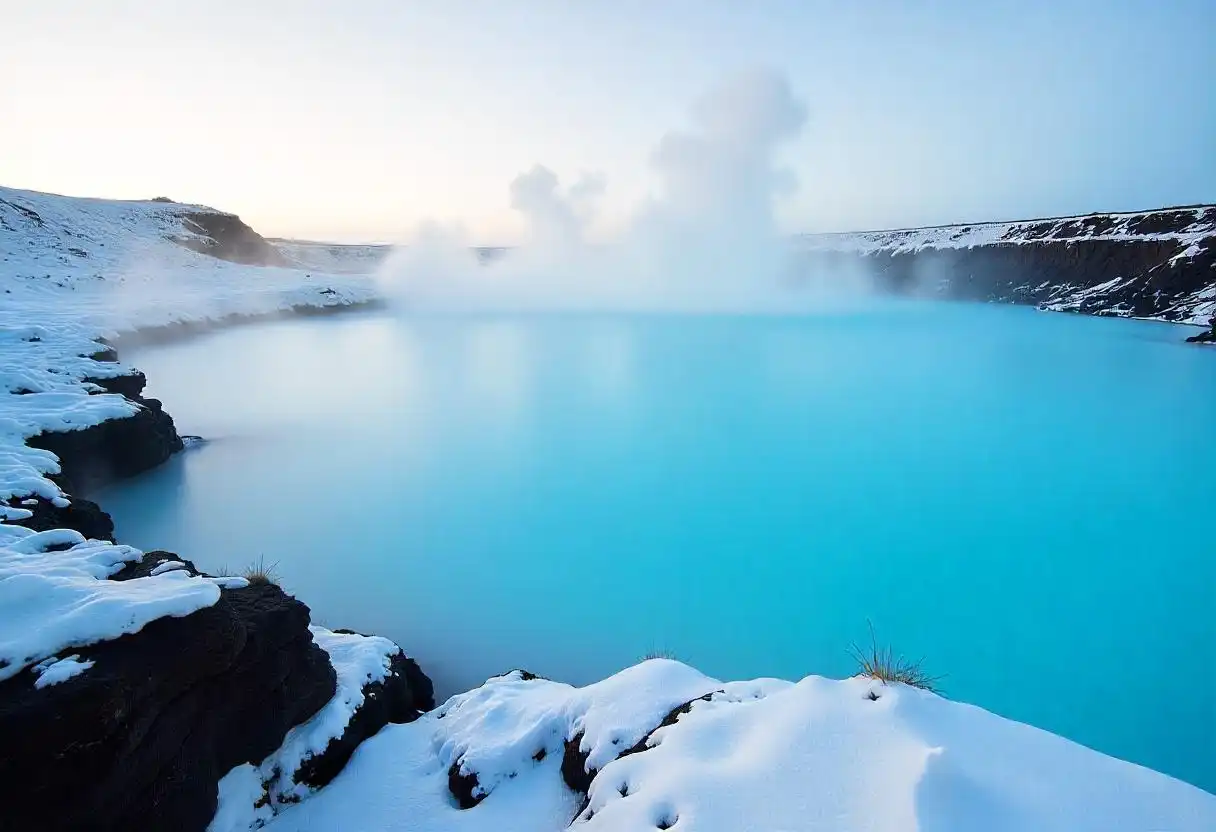 Beautiful Blue Lagoon in Iceland
