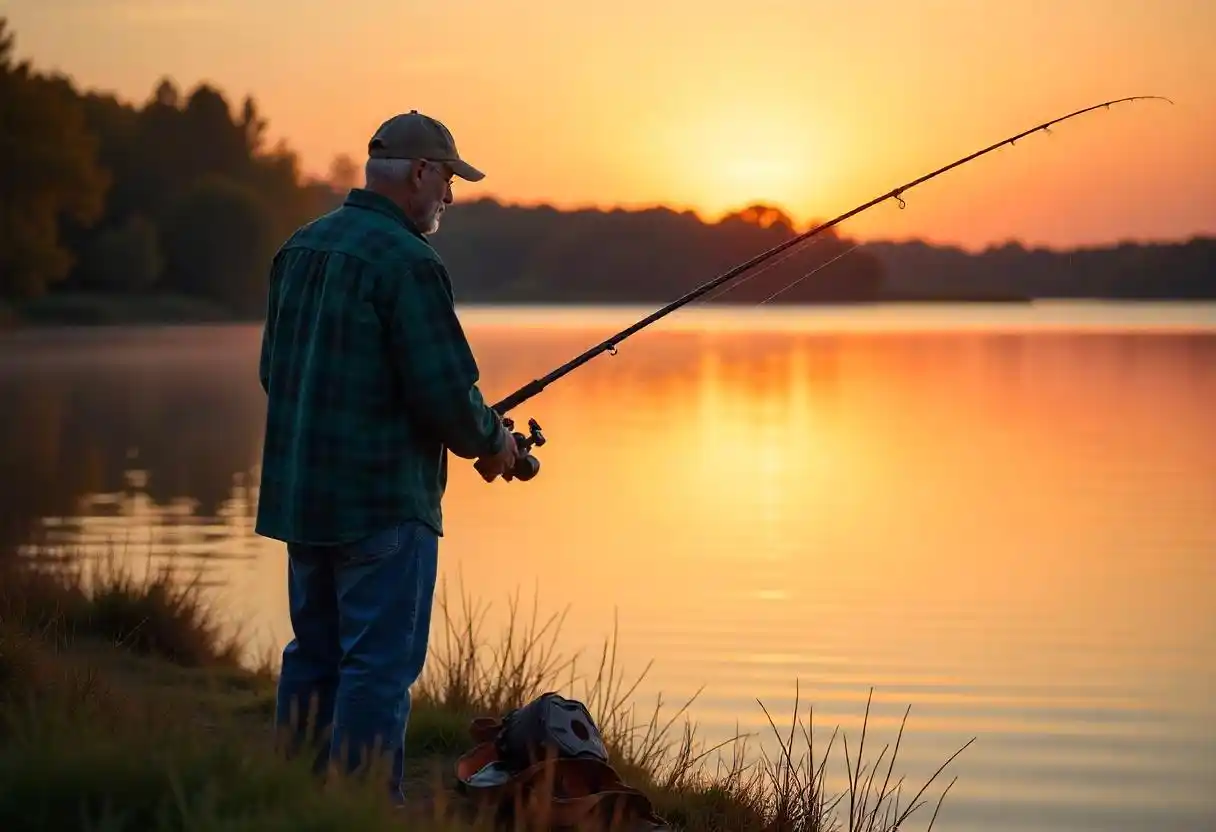 fishing in the lake