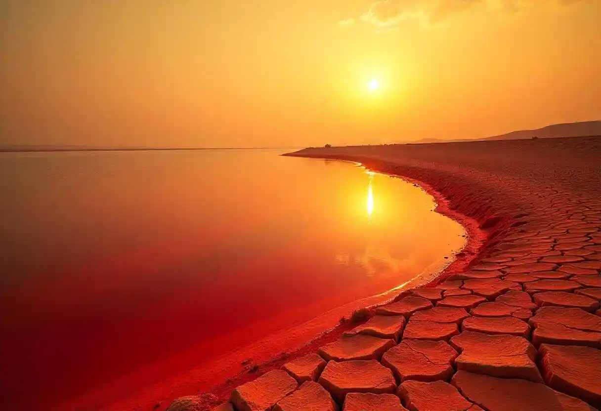 12+ Bone-Chilling Scary Places on Google Earth You Won't Believe Actually Exist 1 Blood Lake Iraq