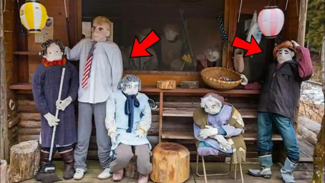 12+ Bone-Chilling Scary Places on Google Earth You Won't Believe Actually Exist 4 Nagoro Scarecrow Village Japan