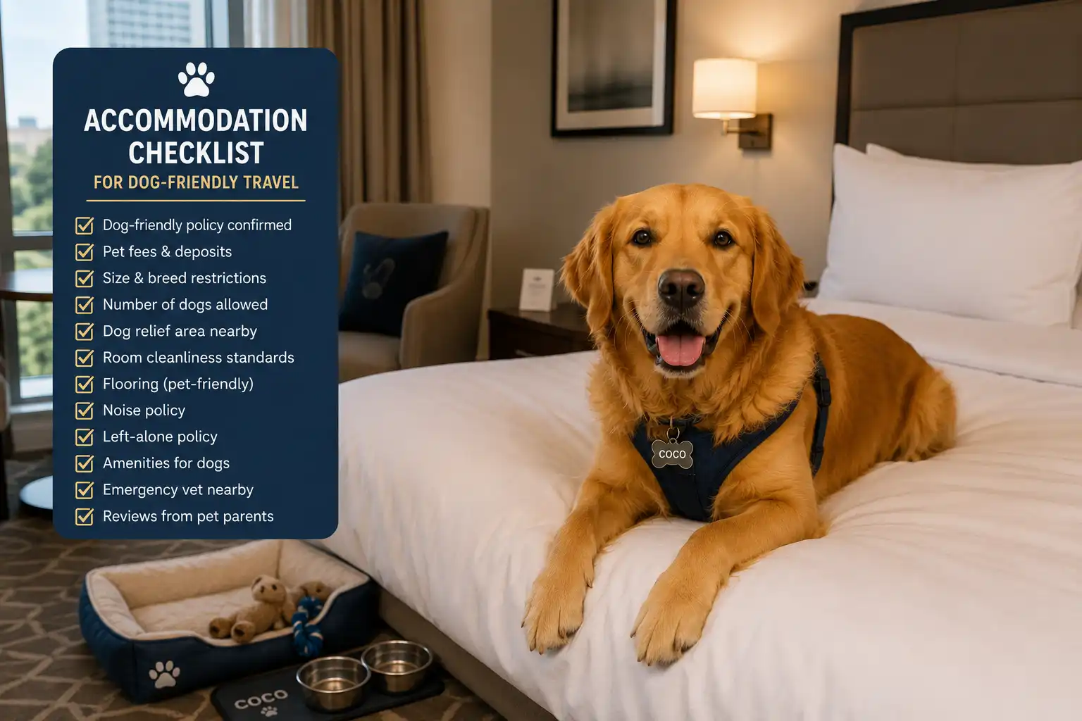 The Only Dog Travel Checklist You Need for Safe Adventures 7 Accommodation Checklist For Dog friendly Travel