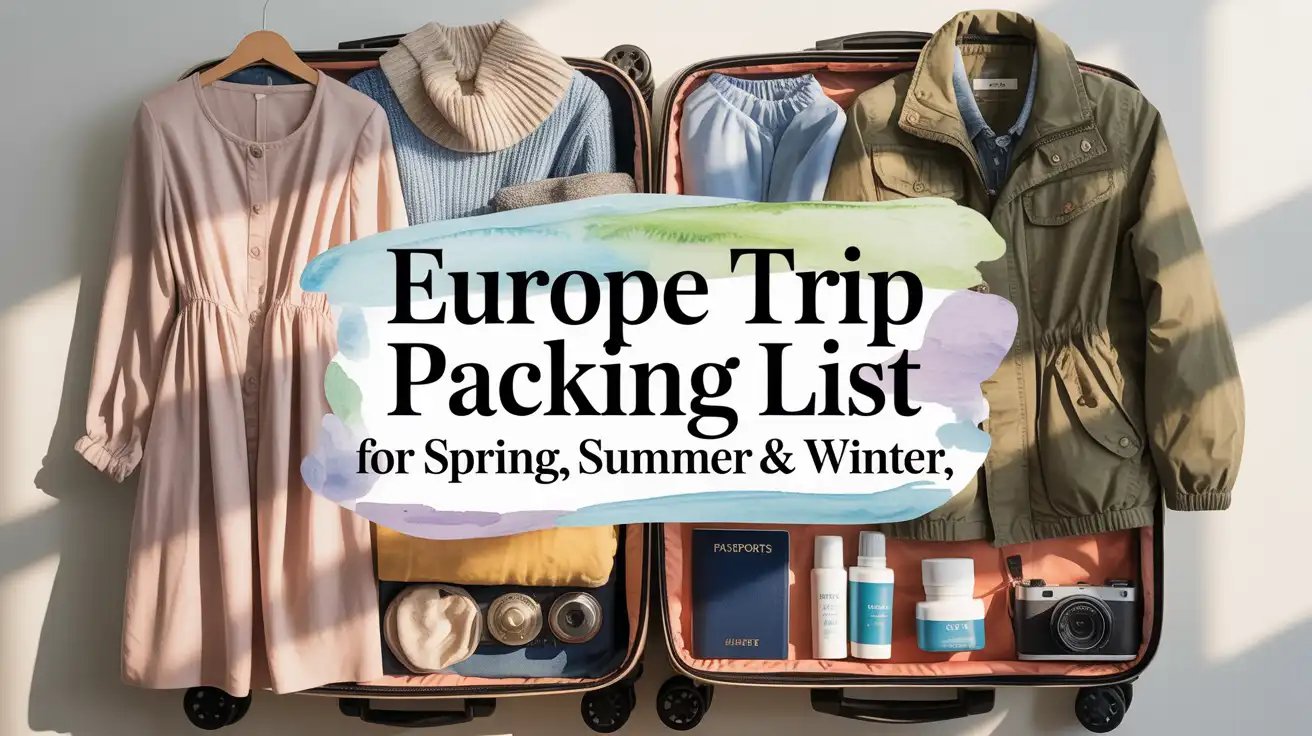 Europe Trip Packing List for Spring, Summer & Winter