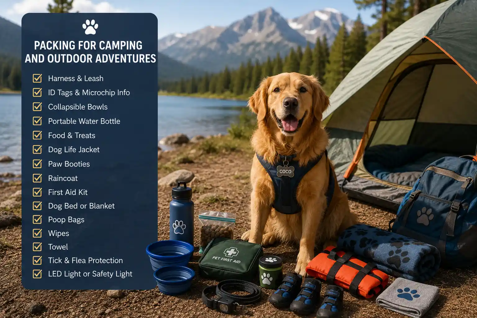 The Only Dog Travel Checklist You Need for Safe Adventures 8 Packing for Camping and Outdoor Adventures