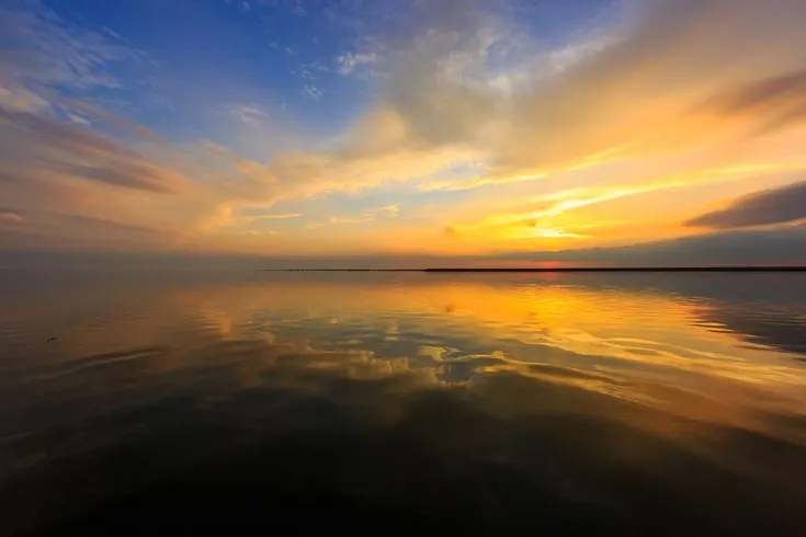 Golden Hour Lighting Water Views