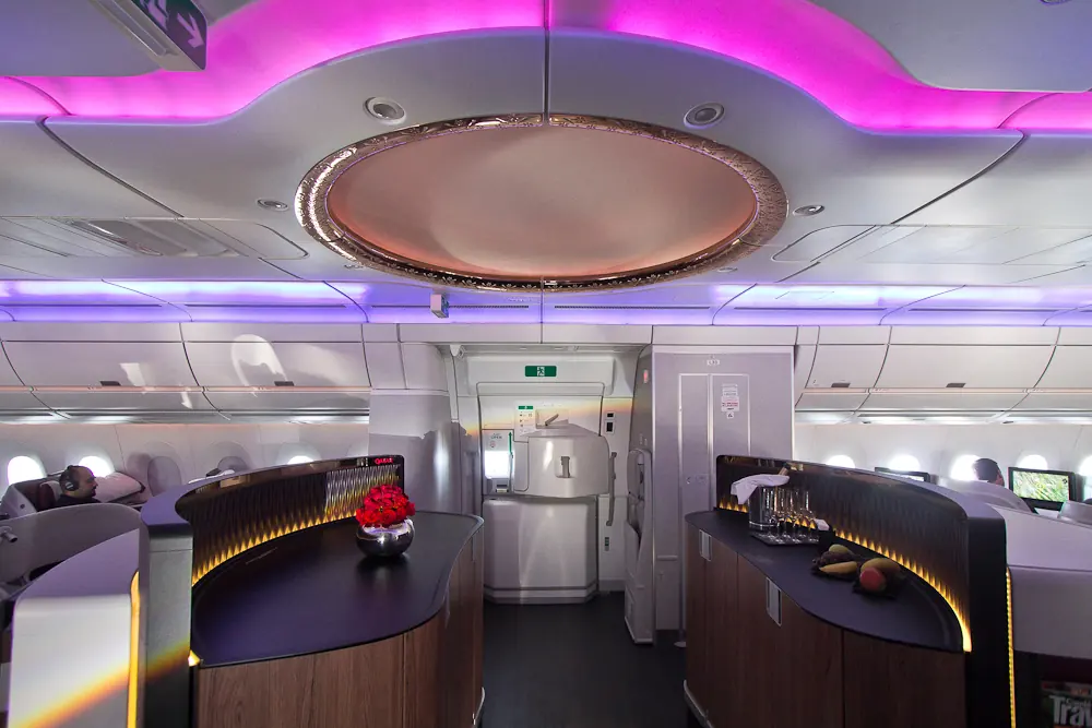 Qatar Airways A350 Business Class bar