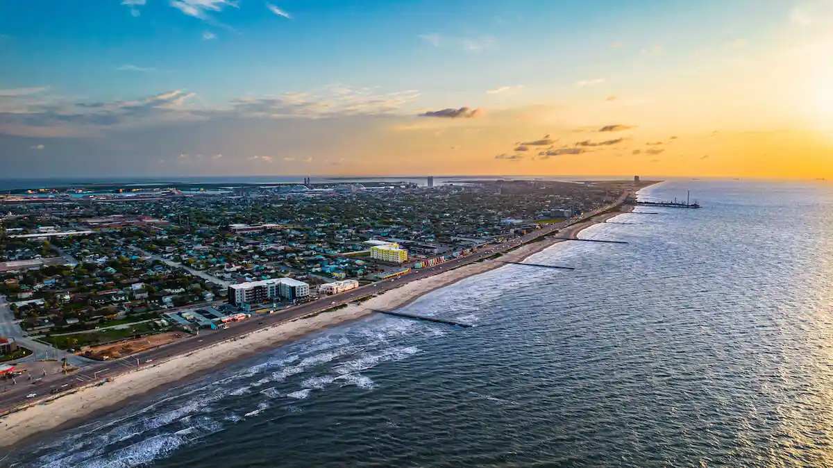 Galveston Seawall Beach