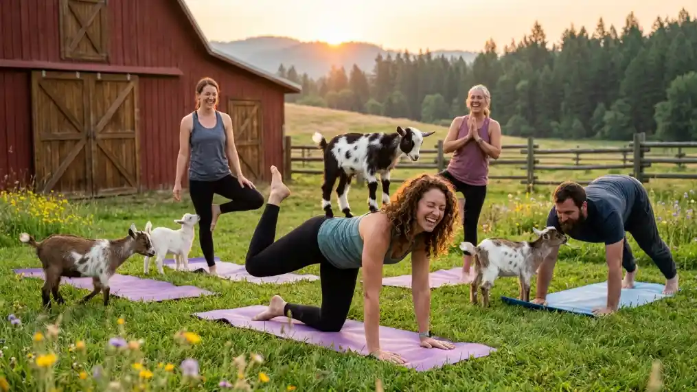 Go Do Yoga with Some Baby Goats